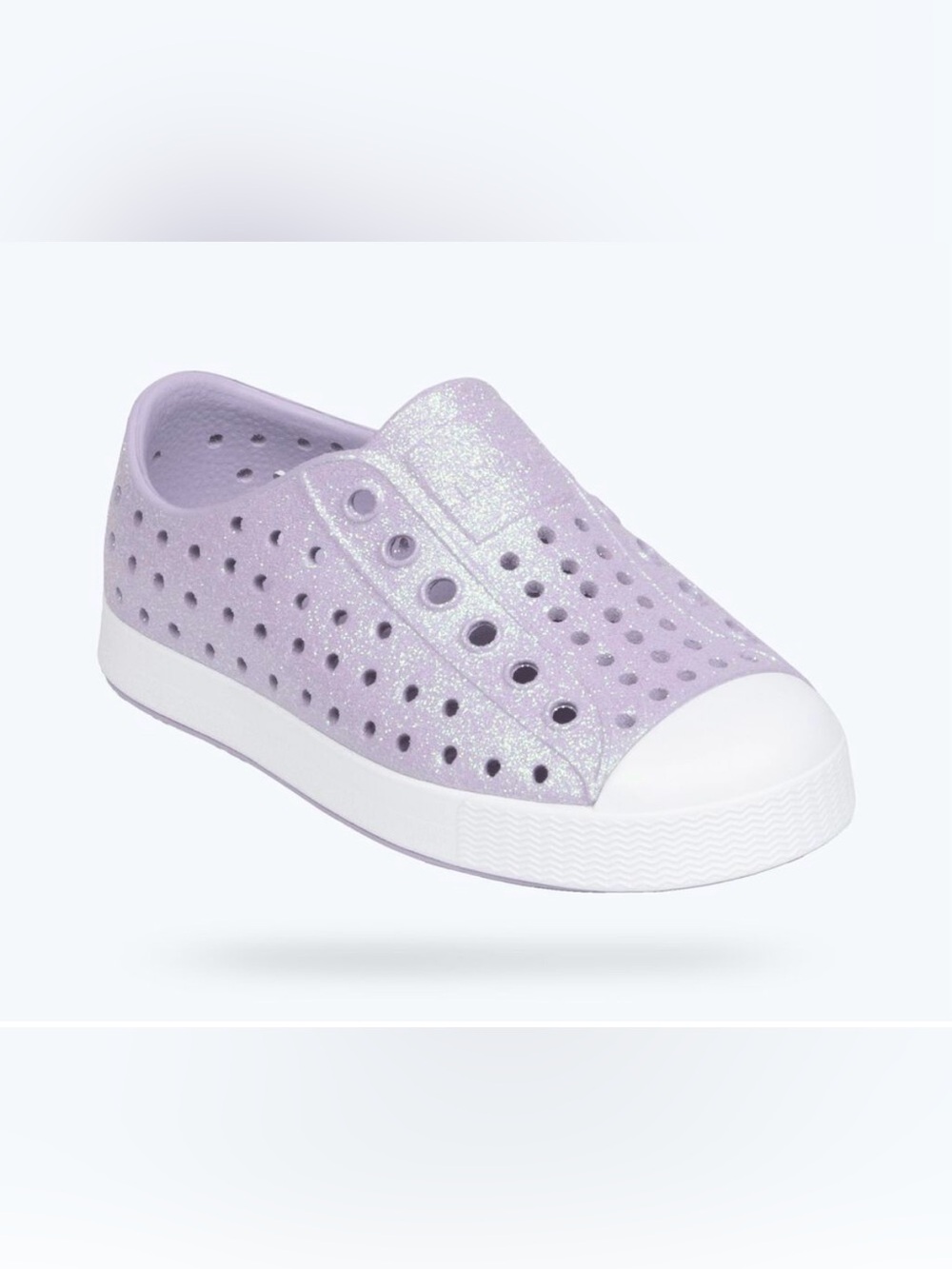 Native Shoes Kids Jefferson Bling- Future Purple and Shell White